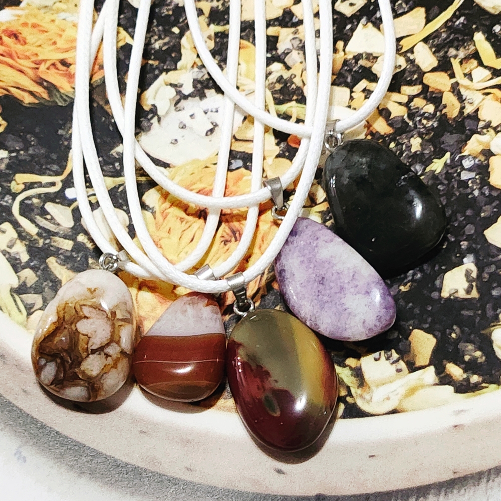 5ct Necklaces, Labradorite, Lepidolite, Carnelian, Mookaite, Flower Agate A - Picture 3 of 3